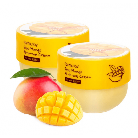 Многофункциональный крем для лица и тела с маслом манго FARMSTAY Real Mango All-in-One Cream 300 мл