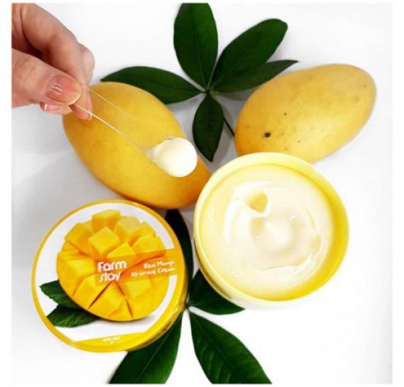 Многофункциональный крем для лица и тела с маслом манго FARMSTAY Real Mango All-in-One Cream 300 мл
