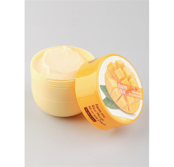 Багатофункціональний крем для обличчя та тіла з олією манго FARMSTAY Real Mango All-in-One Cream 300 мл