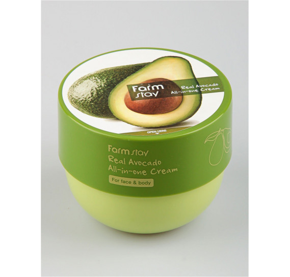 Багатофункціональний крем з олією авокадо для обличчя та тіла FARMSTAY Real Avocado All-In-One Cream 300 мл