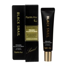 Антивозрастная сыворотка для кожи вокруг глаз FarmStay Black Snail Premium Rolling Eye Serum