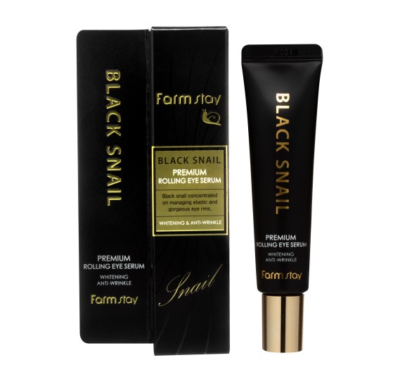 Антивозрастная сыворотка для кожи вокруг глаз FarmStay Black Snail Premium Rolling Eye Serum FARMSTAY 25 мл