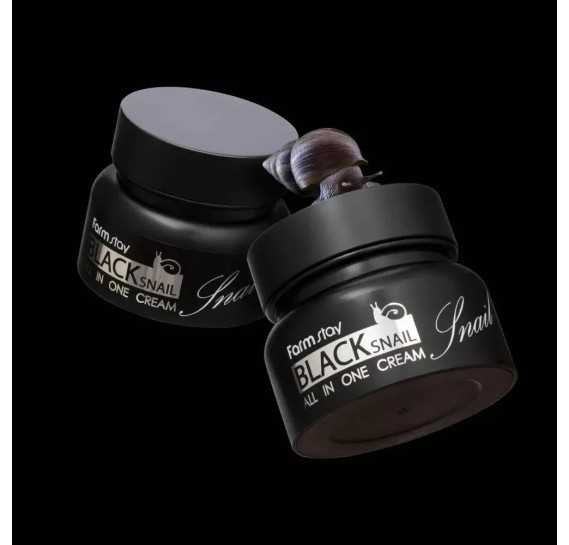 Антивозрастной крем для лица с муцином черной улитки FarmStay All-In-One Black Snail Cream FARMSTAY 100 мл
