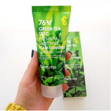 Пенка для умывания с зеленым чаем FarmStay Green Tea Seed Premium Moisture Foam Cleansing