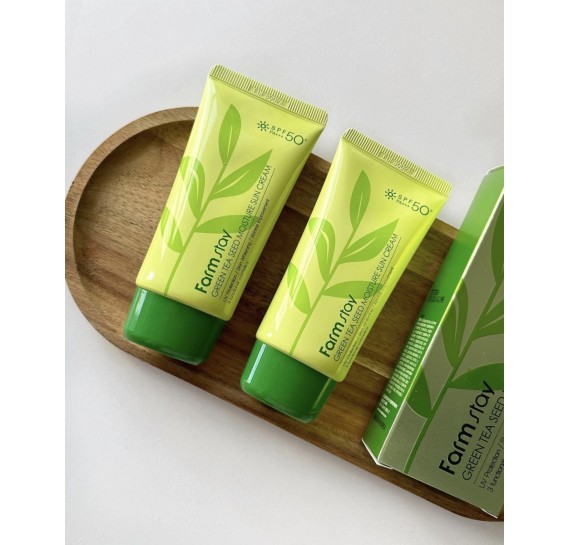 Солнцезащитный увлажняющий крем с семенами зеленого чая - FarmStay Green Tea Seed Moisture Sun Cream SPF 50+ Pa+++ FARMSTAY 70 мл