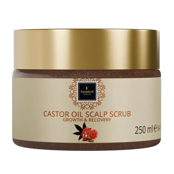 Скраб для кожи головы с касторовым маслом Famirel Castor Scalp Scrub Growth & Recovery 250 мл