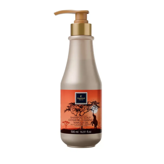 Шампунь очищающий кожу головы Marula Oil c Шалфеем, Розмарином и Лавандой Famirel Hygienic Scalp Cleansing Shampoo with Marula