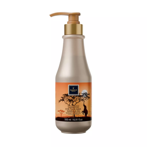 Шампунь для тонких волос Marula Oil с маслом Зародышей Пшеницы Shampoo for Thin Hair with Marula & Wheat Germ Oils Famirel 500 мл