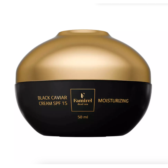 Увлажняющий крем для лица с экстрактом черной икры Famirel Black Caviar Moisturizing Cream SPF 15