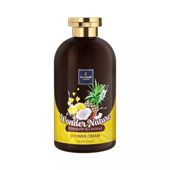 Крем-гель для душа Ананас и Кокос Famirel Wonder Nature Pineapple & Coconut 500 мл