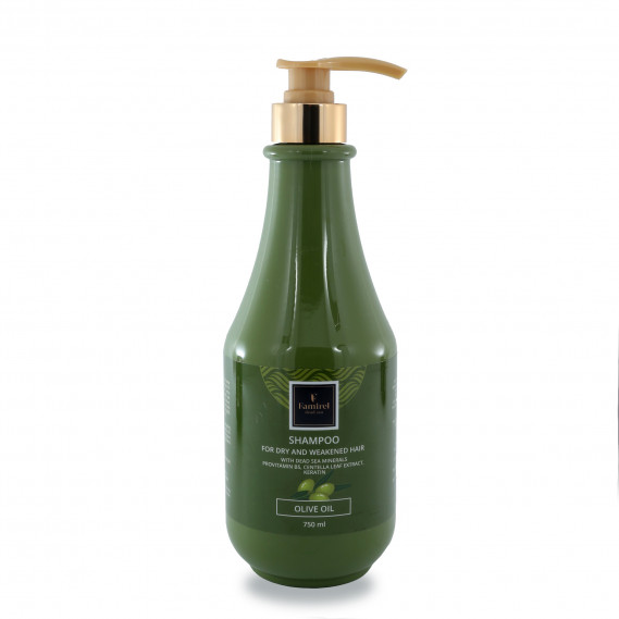 Шампунь для сухих и ослабленных волос с оливковым маслом Famirel Olive Oil Shampoo 750 мл