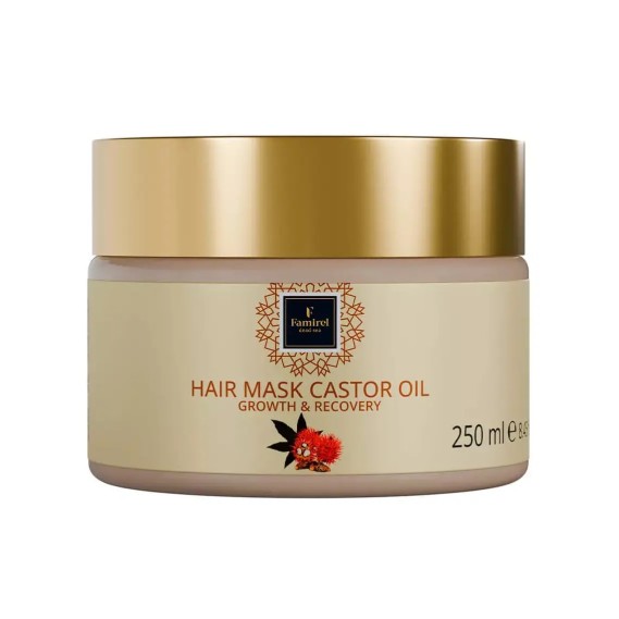 Маска для волос с касторовым маслом для активного роста и восстановление Famirel Hair Mask Castor Oil 250 мл