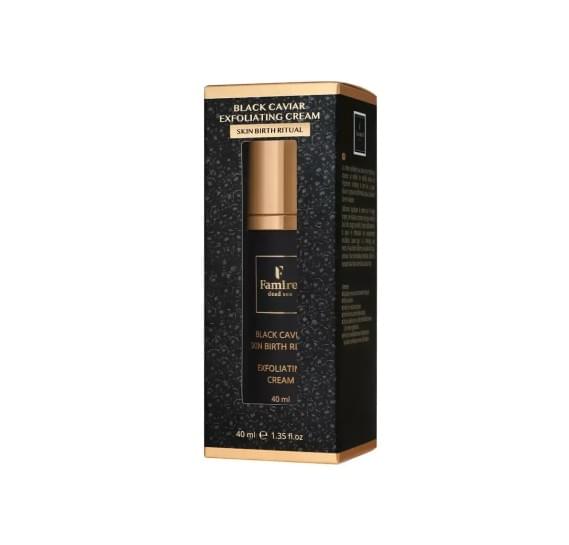 Крем-пилинг для лица с экстрактом чёрной икры Famirel Black Caviar Renewing Face Peeling Cream 40 мл