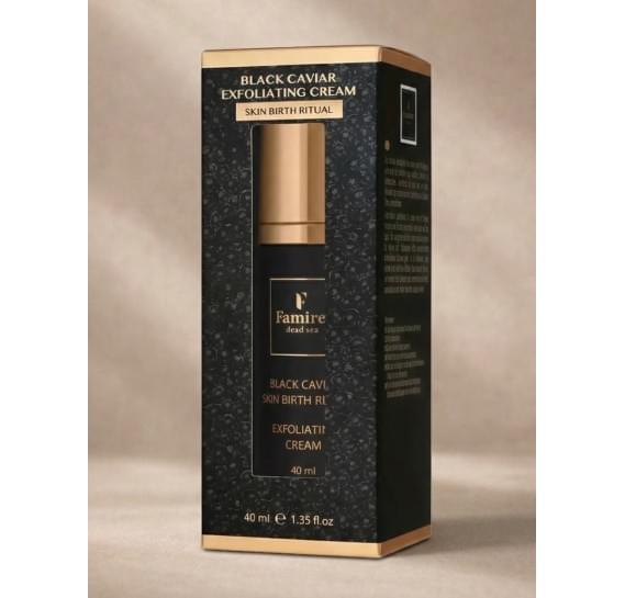 Крем-пилинг для лица с экстрактом чёрной икры Famirel Black Caviar Renewing Face Peeling Cream 40 мл