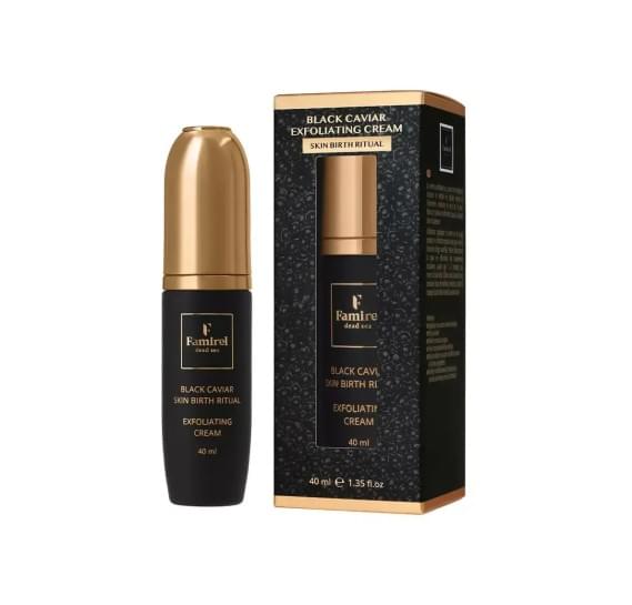 Крем-пилинг для лица с экстрактом чёрной икры Famirel Black Caviar Renewing Face Peeling Cream 40 мл