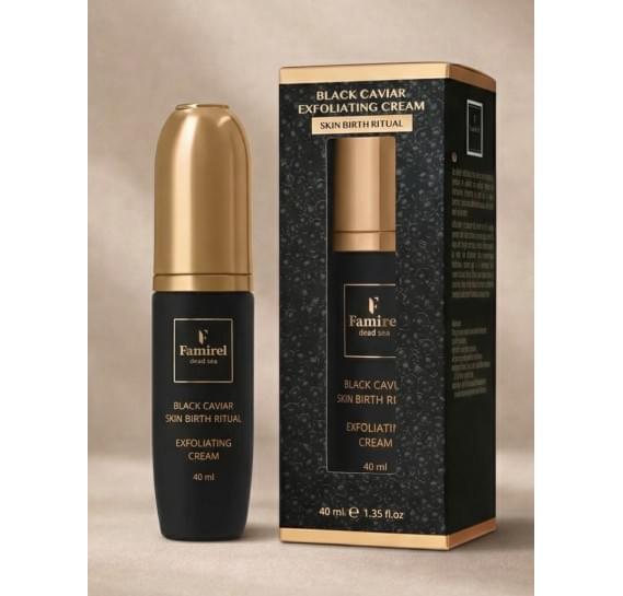 Крем-пилинг для лица с экстрактом чёрной икры Famirel Black Caviar Renewing Face Peeling Cream 40 мл