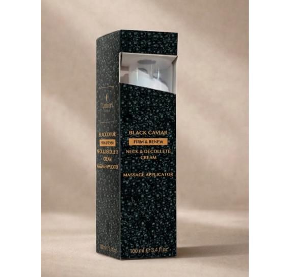 Укрепляющий и массирующий крем для шеи и декольте Famirel Black Caviar Neck Firming Cream Luxury Massage 100 мл