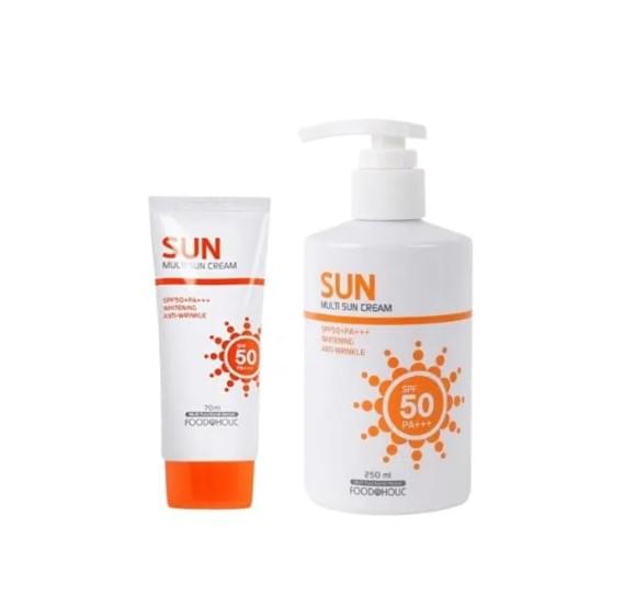Крем солнцезащитный с арбутином для лица и тела FOODaHOLIC Multi Sun Cream SPF50+ PA+++ 250 мл