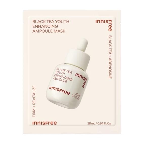 Маска-ампула с черным чаем для омоложения Innisfree Black Tea Youth Enhancing Ampoule Mask INNISFREE 28 мл