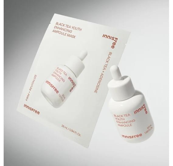 Маска-ампула с черным чаем для омоложения Innisfree Black Tea Youth Enhancing Ampoule Mask INNISFREE 28 мл