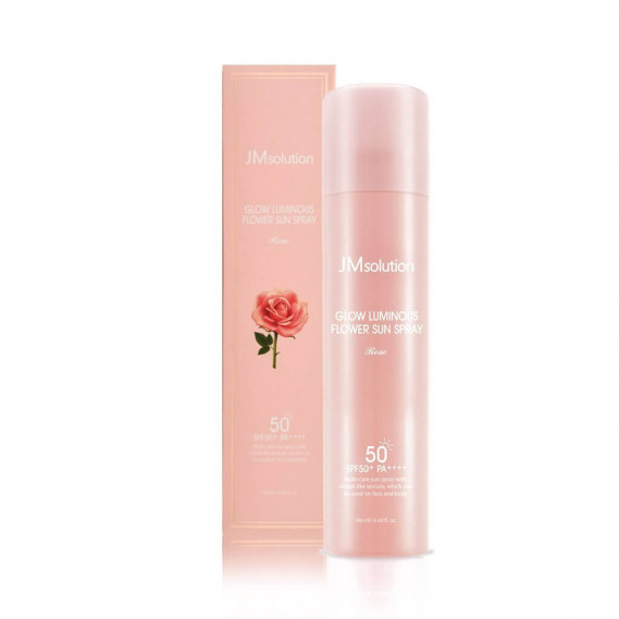 Солнцезащитный увлажняющий спрей для лица с розой JMsolution Glow Luminous Flower Sun Spray Rose Spf50+ Pa++++ JMSolution 180 мл