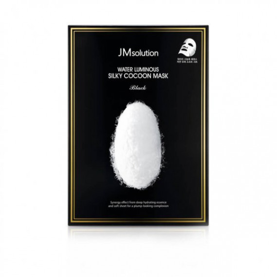 Маска для пружності шкіри з протеїнами шовку JMsolution Water Luminous Silky Cocoon Mask Black JMSolution 35 мл