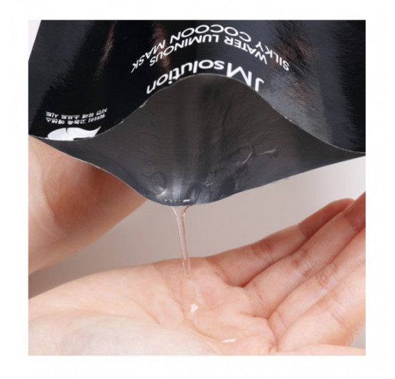 Маска для пружності шкіри з протеїнами шовку JMsolution Water Luminous Silky Cocoon Mask Black JMSolution 35 мл