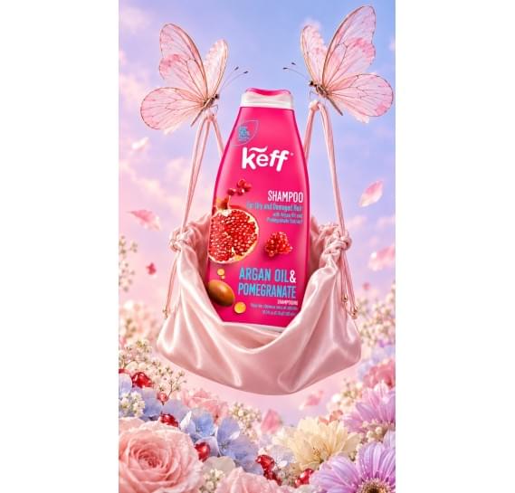 Шампунь для сухих волос с гранатом и марокканским маслом Keff Pomegranate & Moroccan Oil Shampoo for Dry Hair 500 мл
