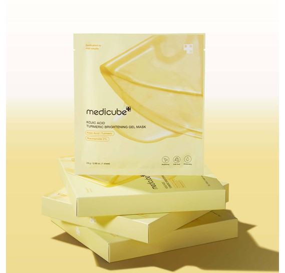 Гидрогелевая маска для сияния кожи medicube Kojic Acid Turmeric Brightening Gel Mask MEDICUBE 28 г