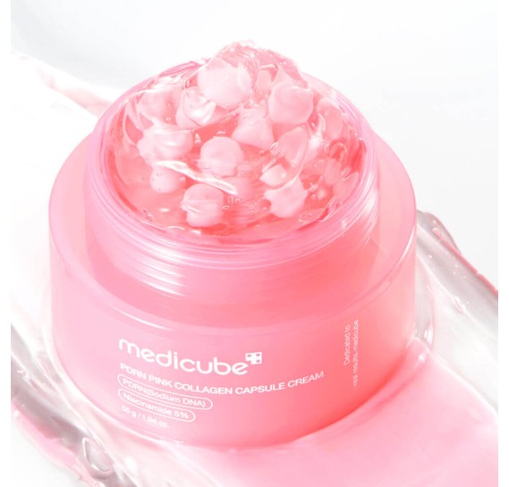 Укрепляющий капсульный крем с ПДРН и пептидами Medicube PDRN Pink Collagen Capsule Cream MEDICUBE 55 мл
