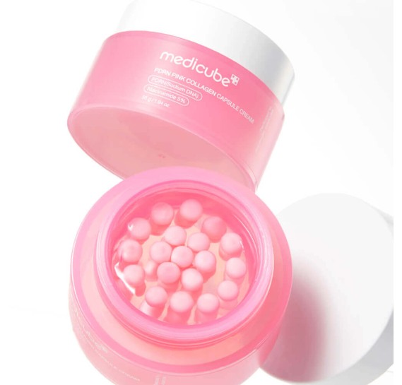 Укрепляющий капсульный крем с ПДРН и пептидами Medicube PDRN Pink Collagen Capsule Cream MEDICUBE 55 мл