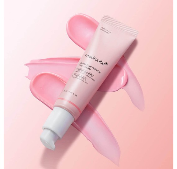Омолаживающий и осветляющий крем для век с ПДРН и пептидами Medicube PDRN Pink Peptide Eye Cream MEDICUBE 30 мл