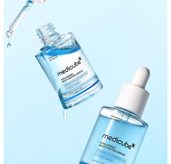 Двухфазная сыворотка с пептидами и ПДРН Medicube Hyaluronic Multi Peptide Serum MEDICUBE 30 мл