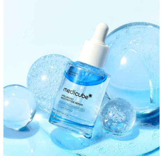Двухфазная сыворотка с пептидами и ПДРН Medicube Hyaluronic Multi Peptide Serum MEDICUBE 30 мл