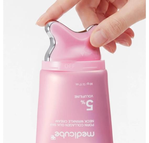 Массажный крем для шеи и овала лица с ПДРН medicube PDRN Collagen Gua Sha Neck Wrinkle Cream MEDICUBE 90 г