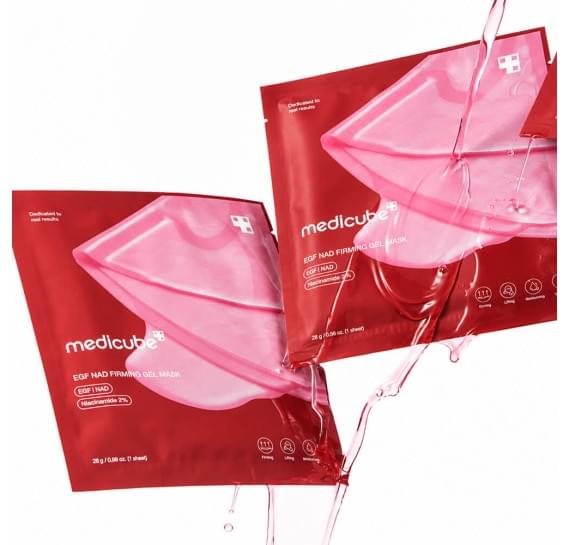 Антивозрастная гидрогелевая маска с NAD и факторами роста medicube EGF NAD Firming Gel Mask MEDICUBE 28 г