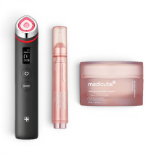 Премиальный набор для лифтинга и упругости кожи Medicube AGE-R Booster Pro + Booster Serum + Triple Collagen Cream Black Edition