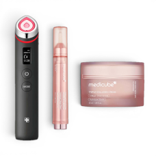 Премиальный набор для лифтинга и упругости кожи Medicube AGE-R Booster Pro + Booster Serum + Triple Collagen Cream Black Edition