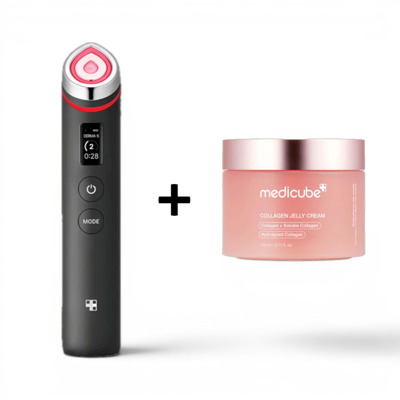 Набор для сияния и лифтинга кожи Medicube AGE-R Booster Pro + Collagen Jelly Cream Black Edition MEDICUBE 1 шт + 110 мл