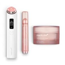 Набор для сияния и упругости кожи с коллагеном Medicube AGE-R Booster Pro X2 + Collagen Glow Booster Serum + Triple Collagen Cream White