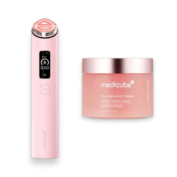 Набор для увлажнения и упругости кожи Medicube AGE-R Booster Pro X2 + Collagen Jelly Cream Pink MEDICUBE 1 шт + 110 мл