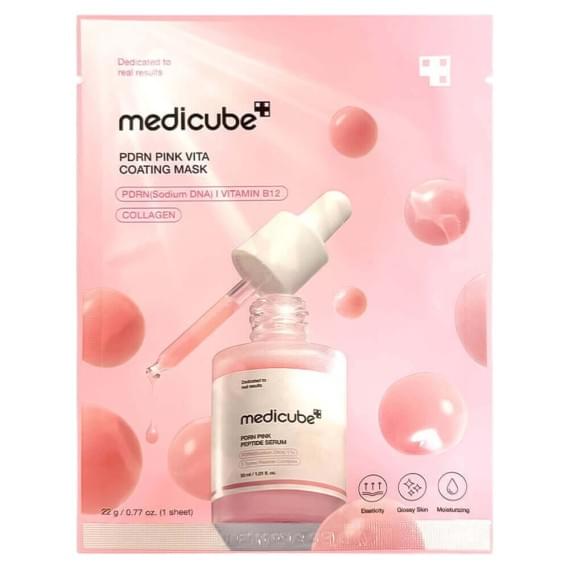 Тканевая маска с ПДРН и коллагеном для сияния кожи medicube PDRN Pink Vita Coating Mask MEDICUBE 22 г