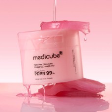 Гелевые тонер-пэды с ПДРН и коллагеном Medicube PDRN Pink Collagen Toning Gel Toner Pad