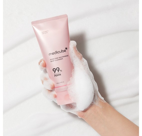 Пенка для умывания с ПДРН Medicube PDRN Pink Niacinamide Whip Cleanser MEDICUBE 120 мл