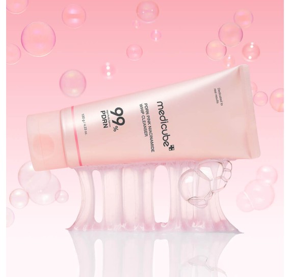 Пенка для умывания с ПДРН Medicube PDRN Pink Niacinamide Whip Cleanser MEDICUBE 120 мл