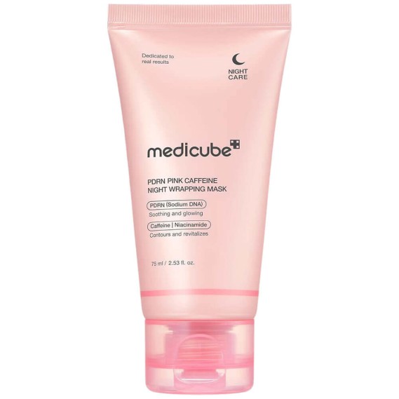 Ночная маска-плёнка с ПДРН и кофеином Medicube PDRN Pink Caffeine Night Wrapping Mask MEDICUBE 75 мл