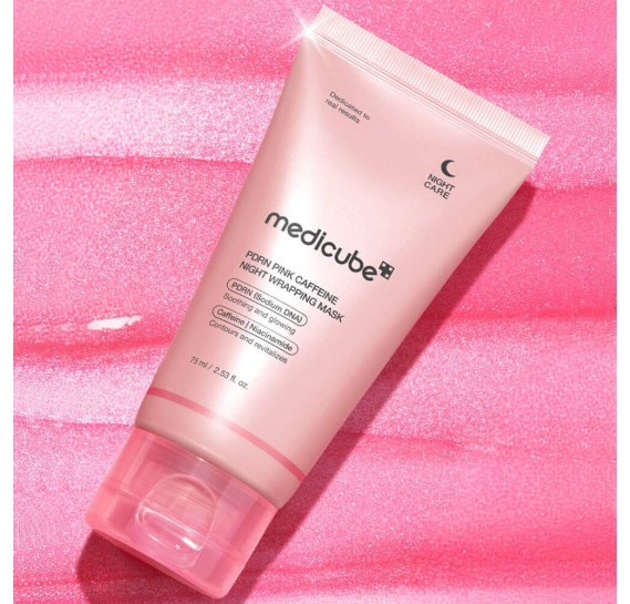 Ночная маска-плёнка с ПДРН и кофеином Medicube PDRN Pink Caffeine Night Wrapping Mask MEDICUBE 75 мл