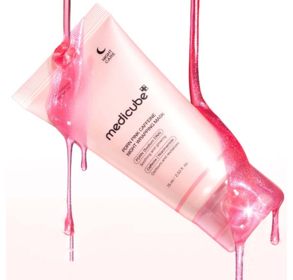 Ночная маска-плёнка с ПДРН и кофеином Medicube PDRN Pink Caffeine Night Wrapping Mask MEDICUBE 75 мл