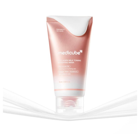 Маска-плёнка с коллагеном и ниацинамидом Medicube Collagen Milk Toning Wrapping Mask MEDICUBE 75 мл