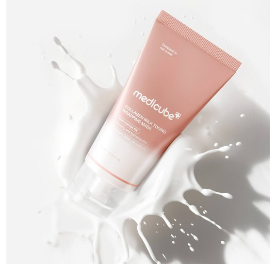 Маска-плёнка с коллагеном и ниацинамидом Medicube Collagen Milk Toning Wrapping Mask MEDICUBE 75 мл
